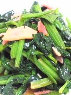 ほうれん草とベーコンの炒め-レシピのメイン写真
