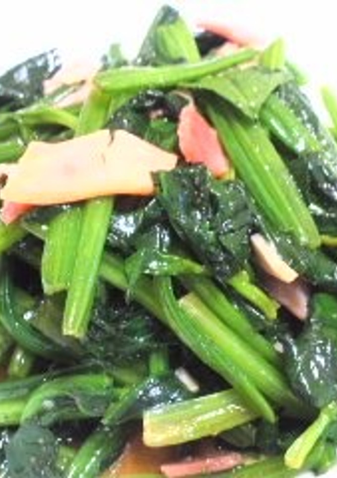 ほうれん草とベーコンの炒め-レシピのメイン写真