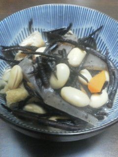 大豆とひじきの煮物とひじきご飯-レシピのメイン写真