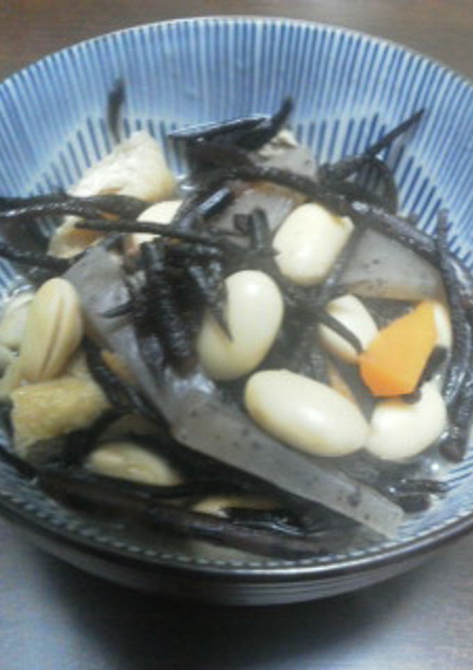 大豆とひじきの煮物とひじきご飯-レシピのメイン写真