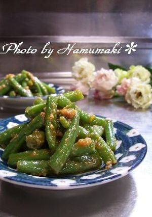 いんげんor小松菜のピーナッツ和え♪-レシピのメイン写真