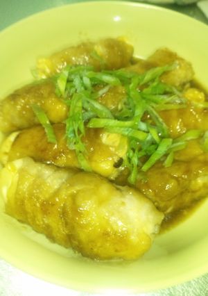 ☆豆腐の豚バラ巻き甘酢仕立て☆-レシピのメイン写真