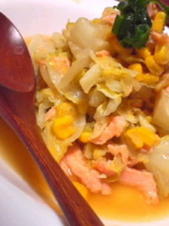 鮭と春キャベツのレンジ蒸し-レシピのメイン写真