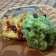 焼きサバのきゅうりおろポン添え。