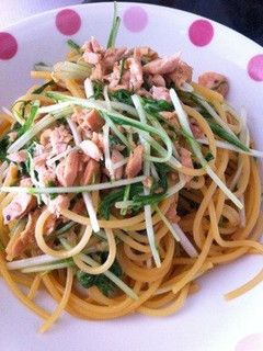 簡単!ツナと水菜のバター醤油パスタ☆-レシピのメイン写真