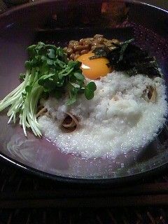 スタミナ納豆とろろ蕎麦-レシピのメイン写真