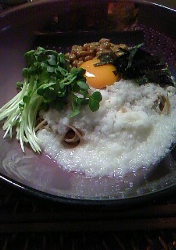 スタミナ納豆とろろ蕎麦-レシピのメイン写真