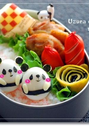うずらdeパンダのお弁当　キャラ弁-レシピのメイン写真