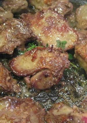 鶏肝バター焼き☆バルサミコソース-レシピのメイン写真