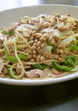 ランチにオススメ★☆★納豆スパゲティー-レシピのメイン写真
