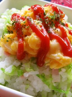 ふんわりスクランブルエッグのキャベチご飯-レシピのメイン写真