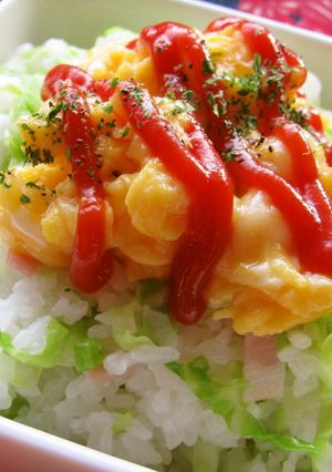 ふんわりスクランブルエッグのキャベチご飯-レシピのメイン写真