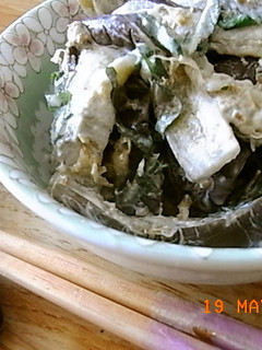 茄子の麺つゆ浸し味噌マヨ和え-レシピのメイン写真