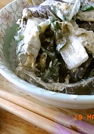茄子の麺つゆ浸し味噌マヨ和え-レシピのメイン写真