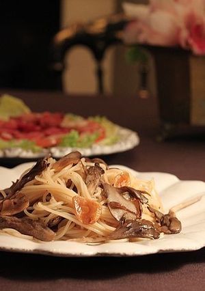 きのこのオイル漬けの冷製パスタ-レシピのメイン写真
