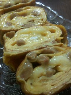 チーズイン☆納豆卵焼き-レシピのメイン写真
