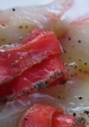 真鯛とキングサーモンのカルパッチョ-レシピのメイン写真