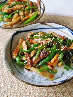 ピーマンとちくわ丼!チンジャオロース味-レシピのメイン写真