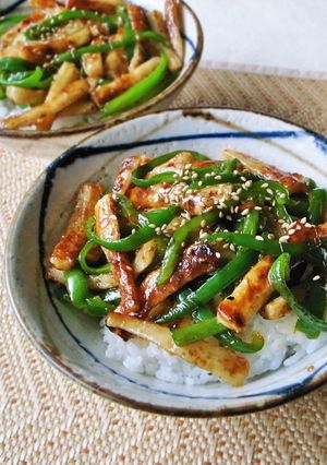 ピーマンとちくわ丼！チンジャオロース味-レシピのメイン写真