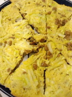 朝御飯キャベツ入り★納豆オムレツ-レシピのメイン写真