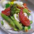 帆立と野菜のマリネ
