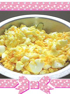 洗い物なし裏技!ゆで卵のみじん切り-レシピのメイン写真