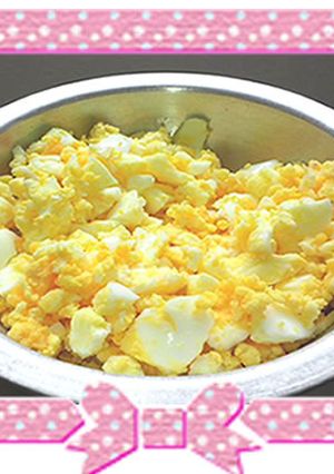 洗い物なし裏技！ゆで卵のみじん切り-レシピのメイン写真