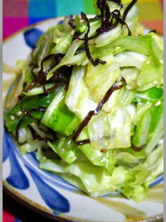やみつきっっ!!簡単キャベツの塩昆布和え-レシピのメイン写真