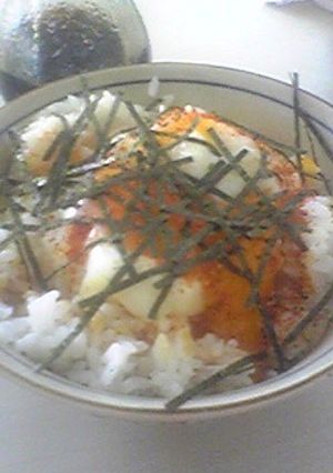 レンジで温泉卵？で卵がけご飯　-レシピのメイン写真