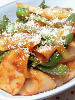 魚肉ソーセージでナポリタン風~♪-レシピのメイン写真