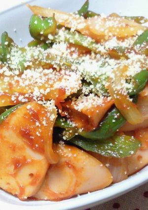 魚肉ソーセージでナポリタン風～♪-レシピのメイン写真