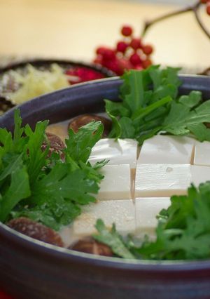 白ごまたっぷり、ヘルシーごまだし豆腐鍋-レシピのメイン写真