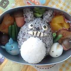 キャラ弁★大中小トトロ-レシピのメイン写真