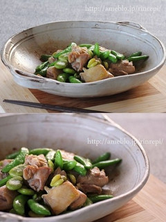 旬の豆と鶏肉の塩だけ炒め-レシピのメイン写真