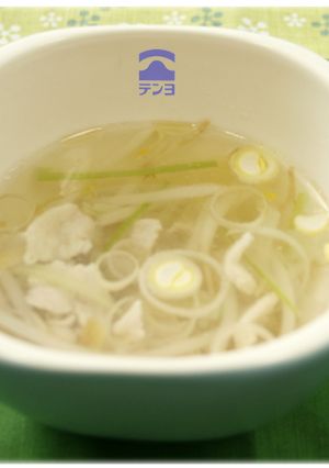 あっさり豚バラともやしのスープ（白だし）-レシピのメイン写真