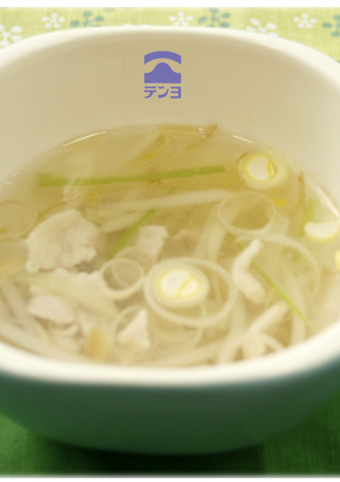 あっさり豚バラともやしのスープ（白だし）-レシピのメイン写真