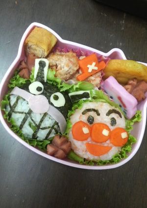 アンパンマンとバイキンマン弁当-レシピのメイン写真
