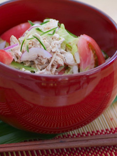 ささみとしゃきしゃき野菜の金ごま胡麻丼-レシピのメイン写真
