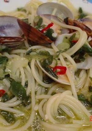 アサリのセロリ風味スープパスタ-レシピのメイン写真