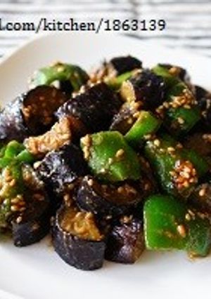 お弁当にも♡なすとピーマンのごまみそ炒め-レシピのメイン写真