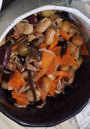 5種の蒸し豆のちりめん山椒煮ホットクック-レシピのメイン写真