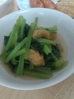 小松菜と油揚げの煮浸し-レシピのメイン写真