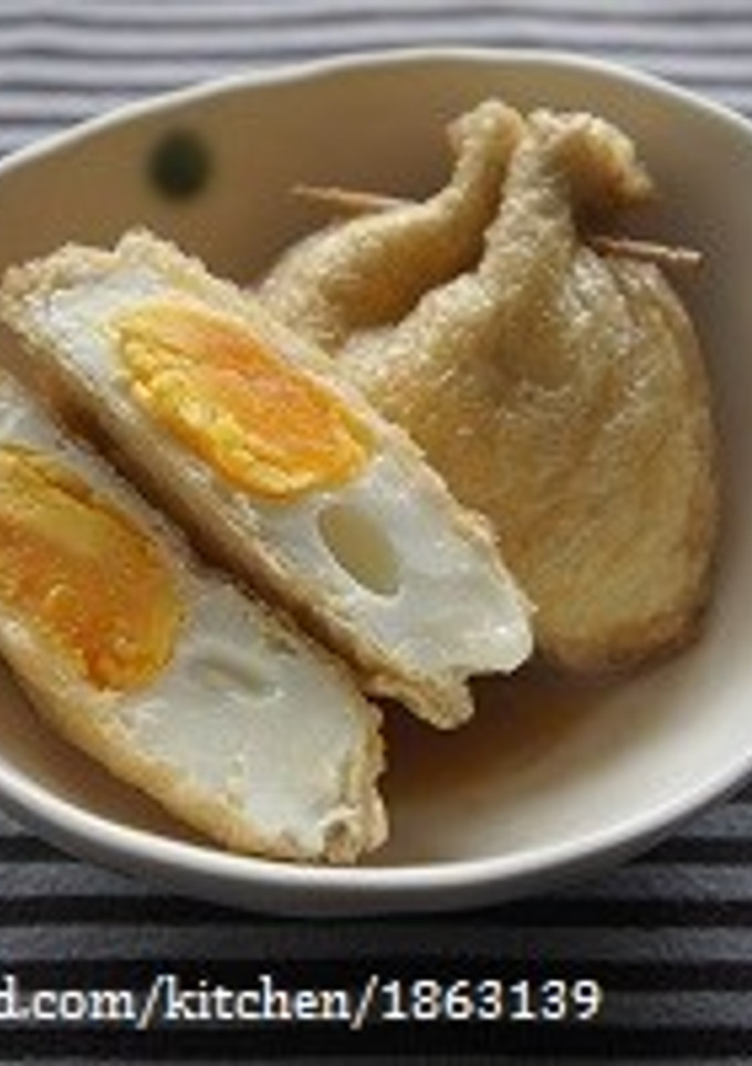 めんつゆで簡単♪卵の巾着煮-レシピのメイン写真