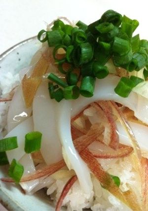 やりいかとミョウガの簡単丼-レシピのメイン写真