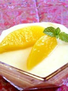 ★お豆腐と桃の缶詰のムース★-レシピのメイン写真