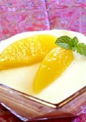 ★お豆腐と桃の缶詰のムース★-レシピのメイン写真