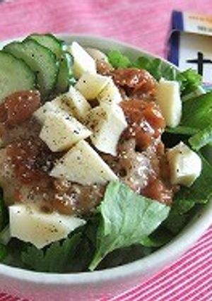 スマートチーズのせ梅納豆ごはん-レシピのメイン写真