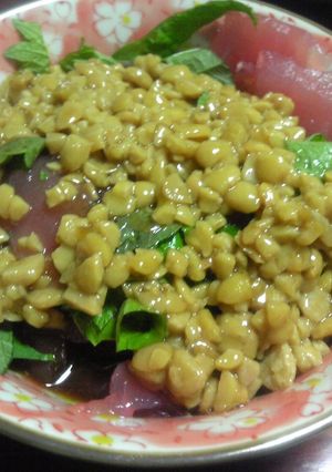 達也先生のまぐろの納豆ソースかけ☆-レシピのメイン写真