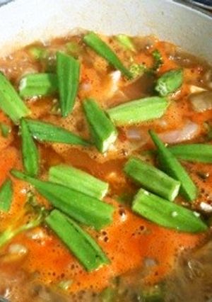 【大雑把】残り野菜のガンボスープ-レシピのメイン写真