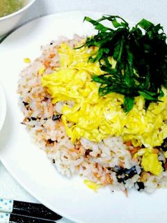 夏にぴったり★鮭フレークと卵のさっぱり丼-レシピのメイン写真